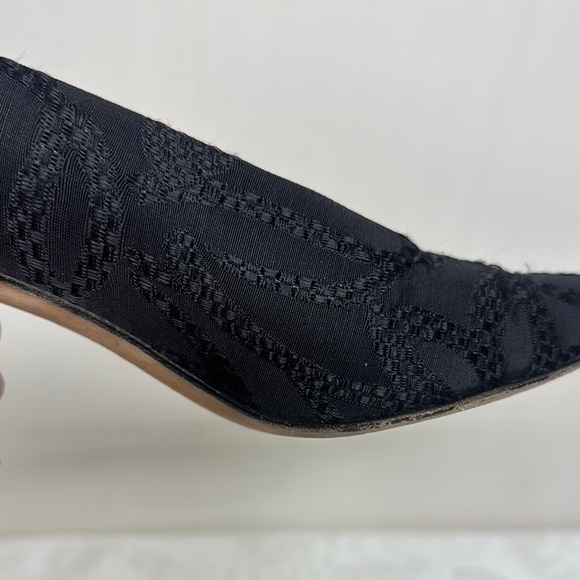 Via Spiga Black Heeled Pumps with Pointed Toe Vintage - Picture 7 of 10